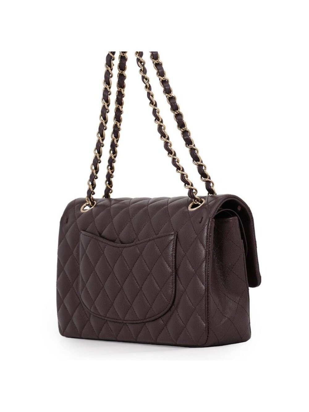 Chanel Chain Shoulder Bag Quilted 25 CC Logo Caviar Leather Double - Picture 2 of 10